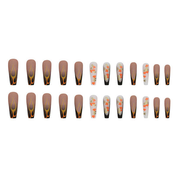 12 Sizes-24 Pcs Press On Nails W1380