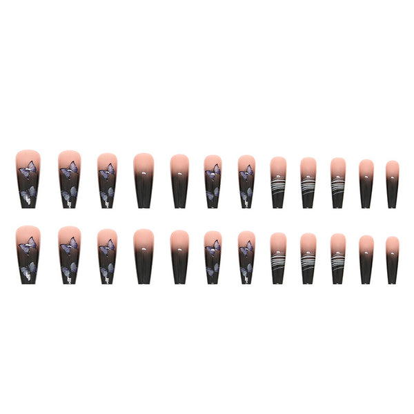 12 Sizes-24 Pcs Press On Nails W471