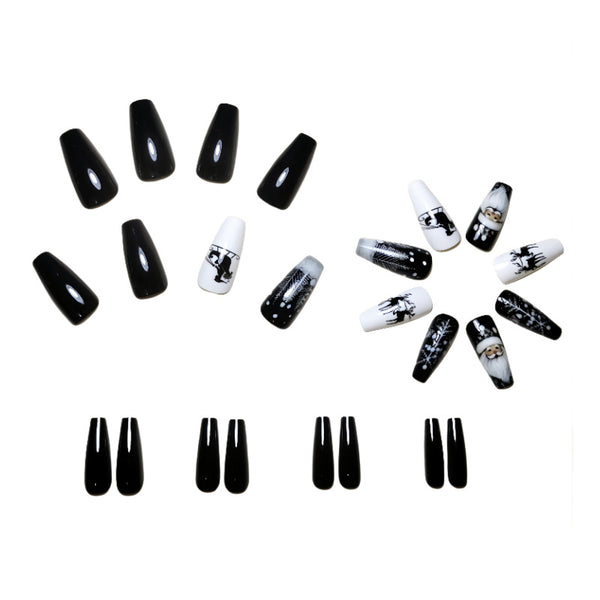12 Sizes-24 Pcs Press On Nails Y267