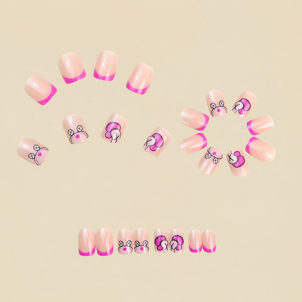 12 Sizes-24 Pcs Press On Nails Y913