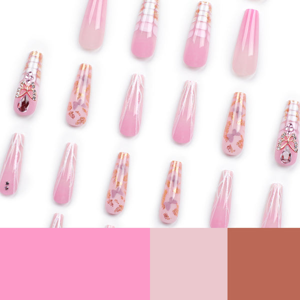 12 Sizes-24 Pcs Press On Nails JP2818