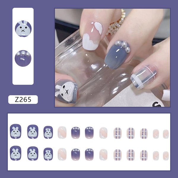12 Sizes-24 Pcs Press On Nails Z243