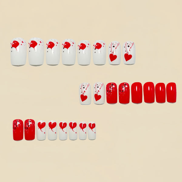 12 Sizes-24 Pcs Press On Nails Y1587