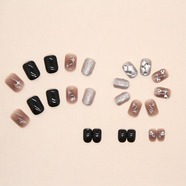 12 Sizes-24 Pcs Press On Nails Z599