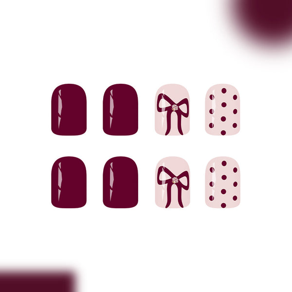 12 Sizes-24 Pcs Press On Nails C1379