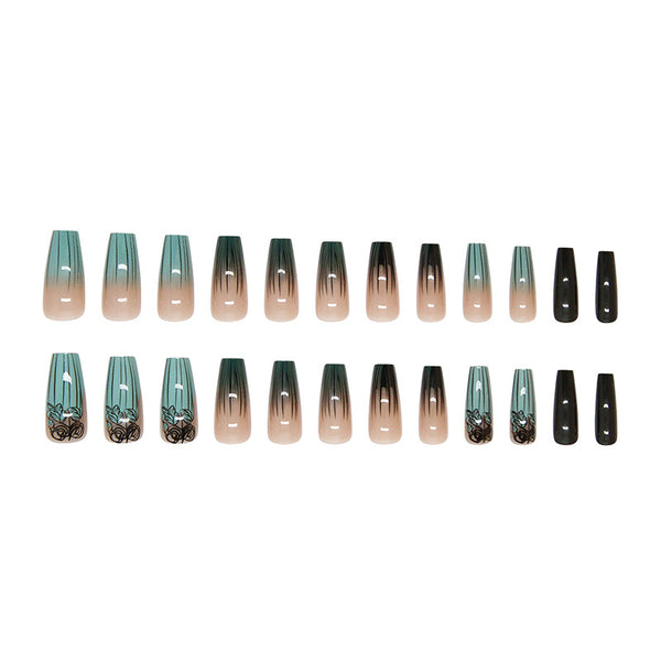 12 Sizes-24 Pcs Press On Nails W1798