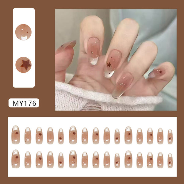 12 Sizes-24 Pcs Press On Nails MY176