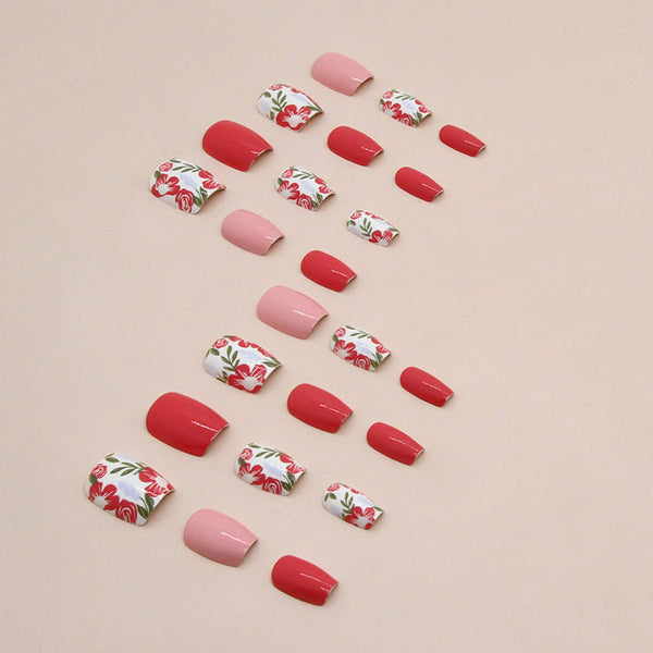 12 Sizes-24 Pcs Press On Nails W1440