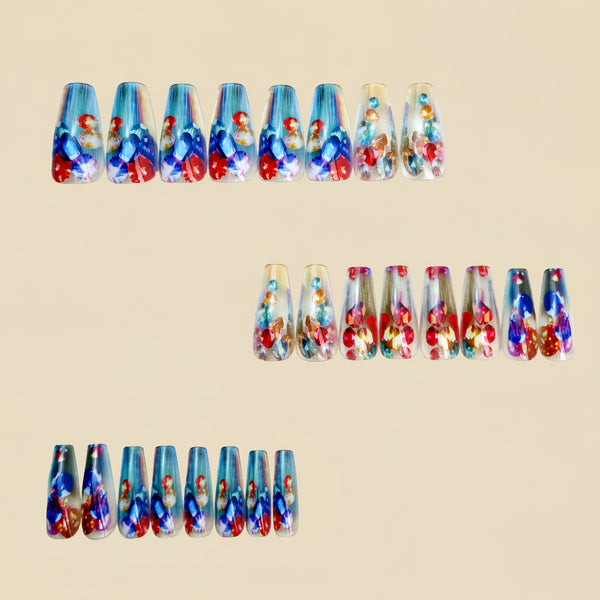 12 Sizes-24 Pcs Press On Nails Y1263