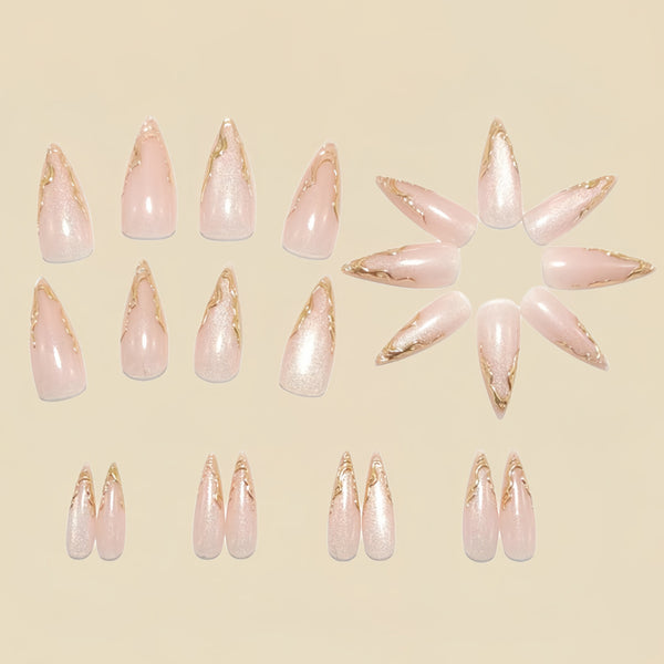 12 Sizes-24 Pcs Press On Nails Y1805