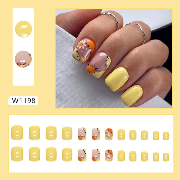 12 Sizes-24 Pcs Press On Nails W1198
