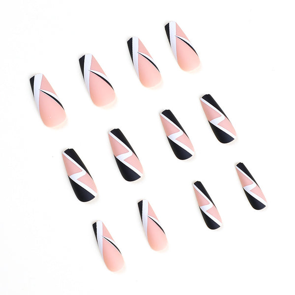 12 Sizes-24 Pcs Press On Nails JP1334