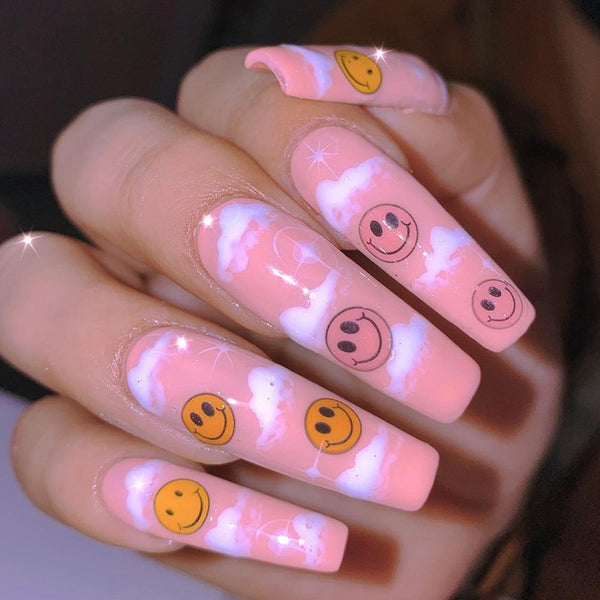 12 Sizes-24 Pcs Press On Nails JP1061