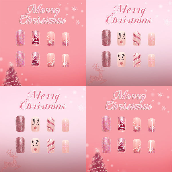 48 Pcs Press On Nails Xmas-5-48pcs