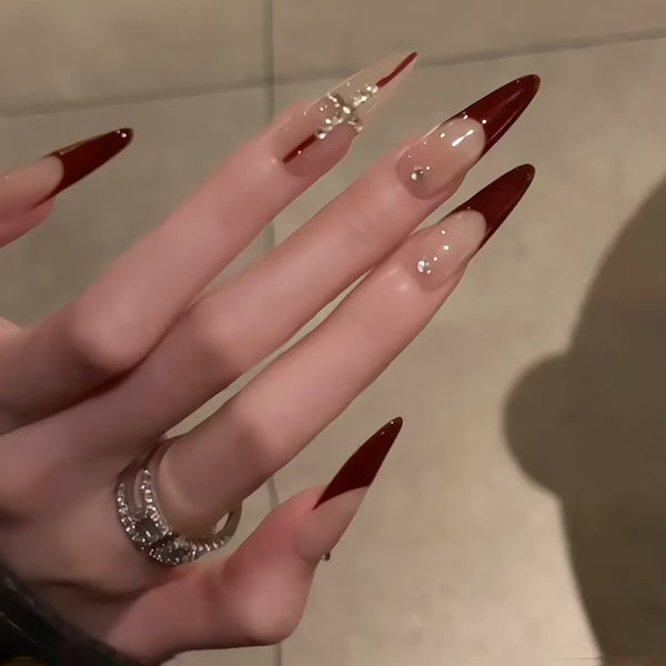 12 Sizes-24 Pcs Press On Nails Z1012