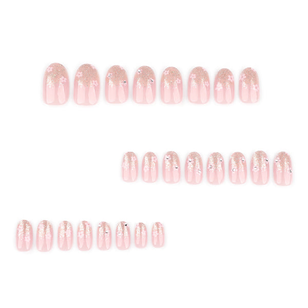 12 Sizes-24 Pcs Press On Nails JP3723