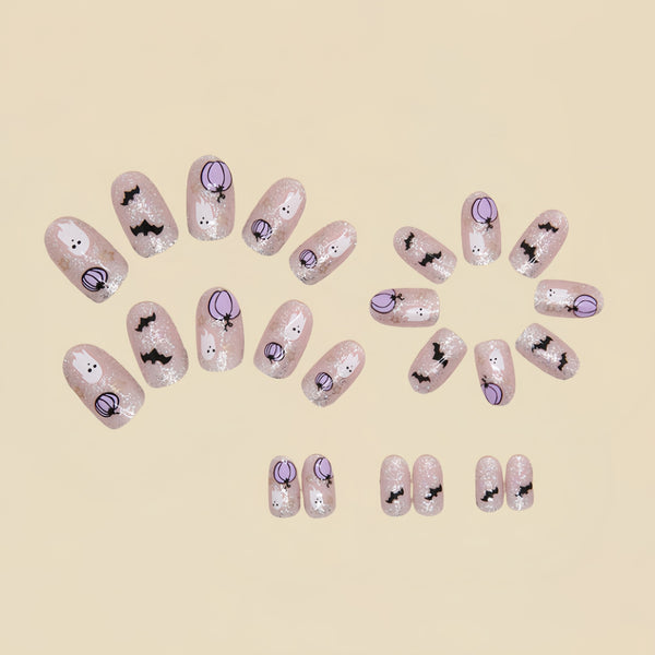 12 Sizes-24 Pcs Press On Nails Y163
