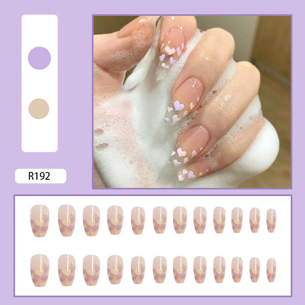 12 Sizes-24 Pcs Press On Nails R161