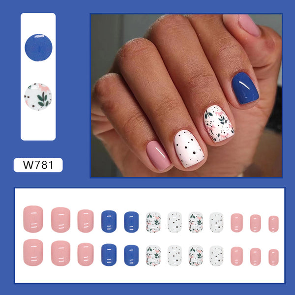 12 Sizes-24 Pcs Press On Nails W767