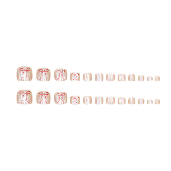 12 Sizes-24 Pcs Press On Nails F140
