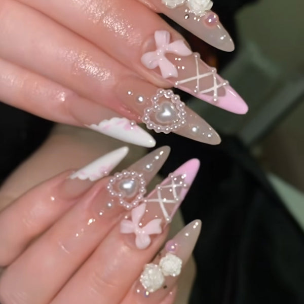 12 Sizes-24 Pcs Press On Nails SP172
