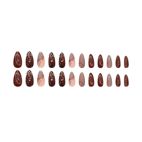 12 Sizes-24 Pcs Press On Nails W1713