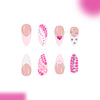 12 Sizes-24 Pcs Press On Nails C1519