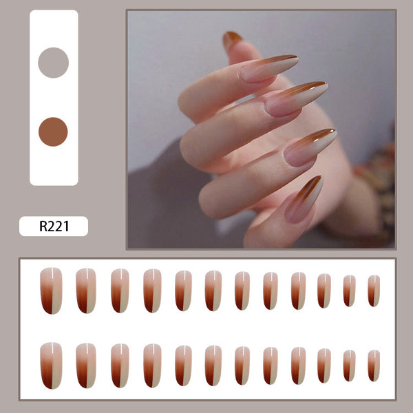 12 Sizes-24 Pcs Press On Nails R201