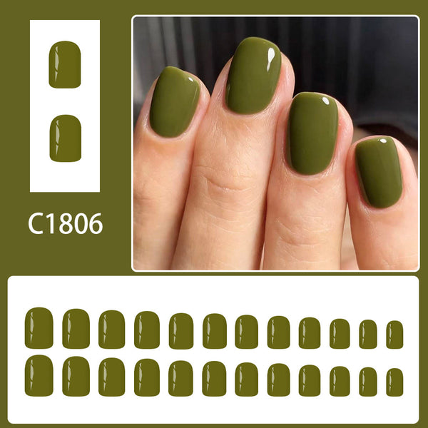 12 Sizes-24 Pcs Press On Nails C1806