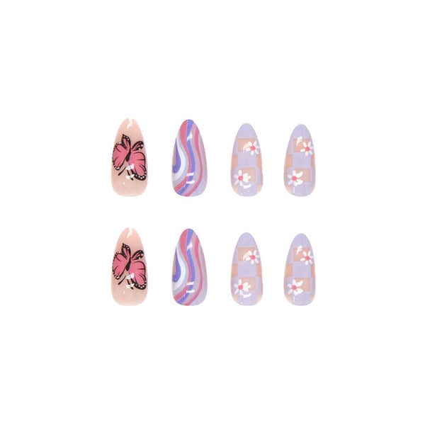 12 Sizes-24 Pcs Press On Nails W225