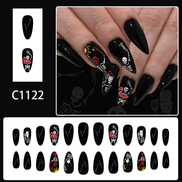 12 Sizes-24 Pcs Press On Nails C1122