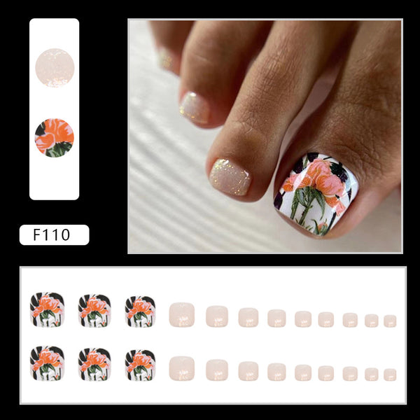 12 Sizes-24 Pcs Press On Nails F110