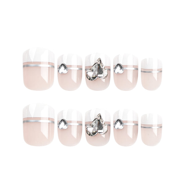 12 Sizes-24 Pcs Press On Nails JP2991