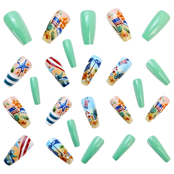 12 Sizes-24 Pcs Press On Nails Y677