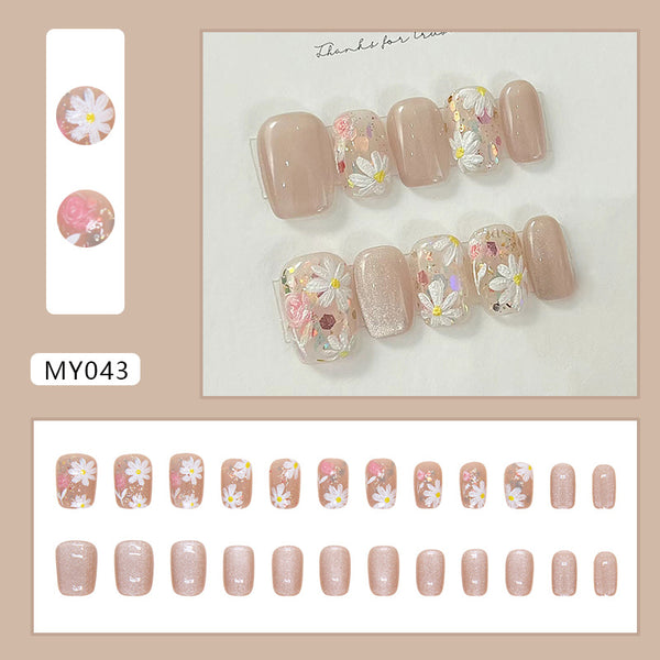 12 Sizes-24 Pcs Press On Nails MY043