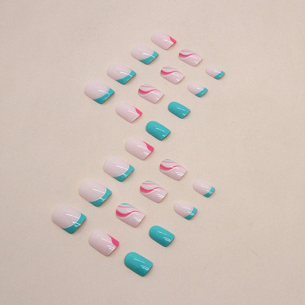 12 Sizes-24 Pcs Press On Nails W1343