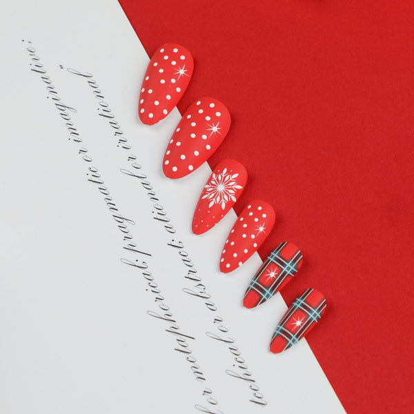 12 Sizes-24 Pcs Press On Nails JP1912