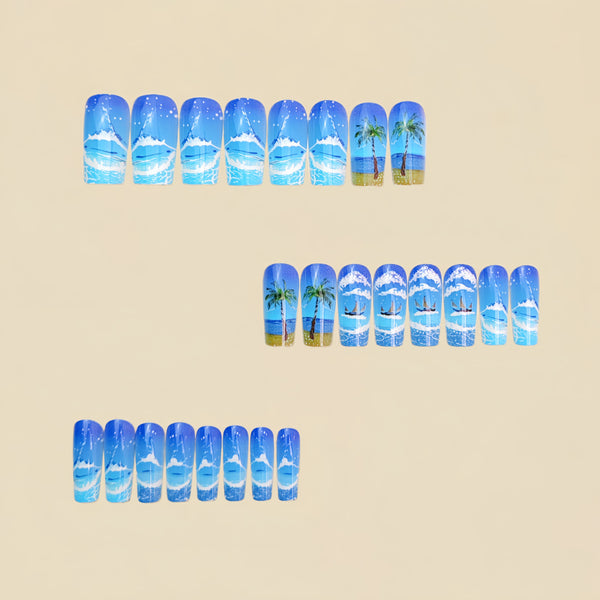 12 Sizes-24 Pcs Press On Nails Y921