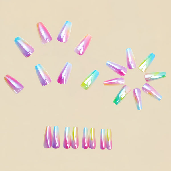 12 Sizes-24 Pcs Press On Nails Y1258