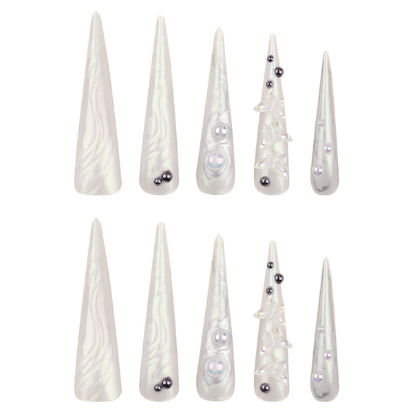 12 Sizes-24 Pcs Press On Nails JP3498