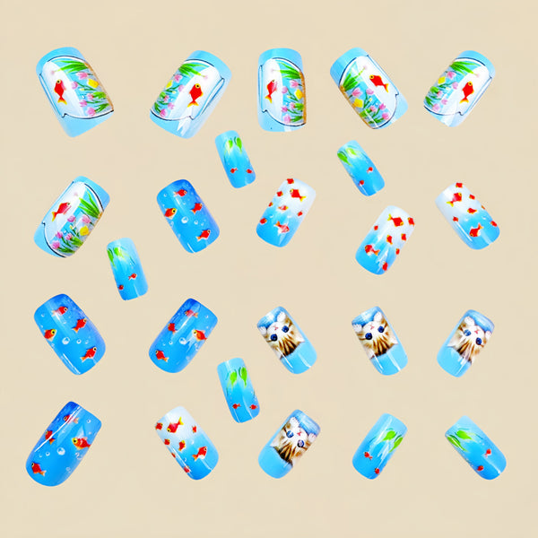 12 Sizes-24 Pcs Press On Nails Y815