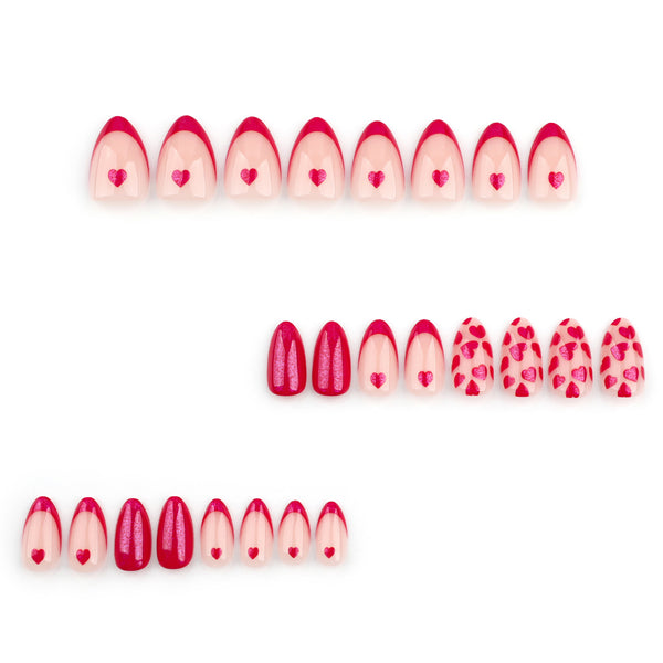 12 Sizes-24 Pcs Press On Nails JP3633