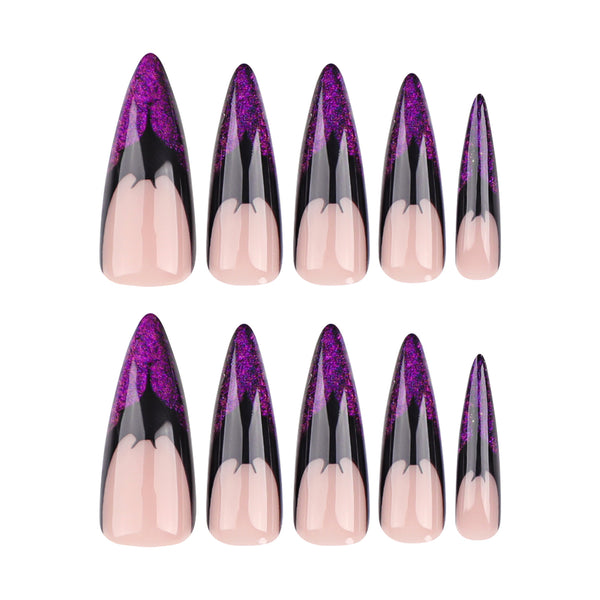 12 Sizes-24 Pcs Press On Nails JP3417