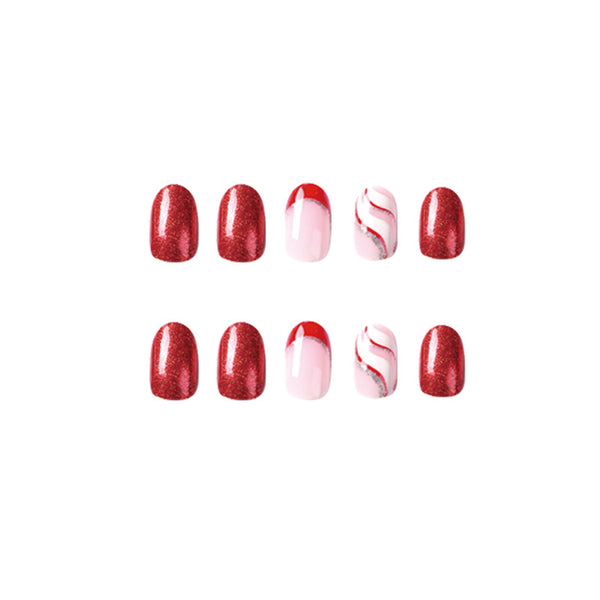 12 Sizes-24 Pcs Press On Nails JP1919