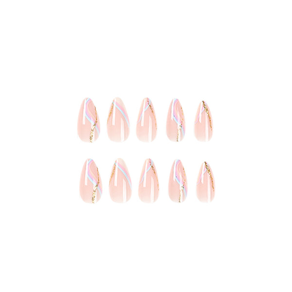 12 Sizes-24 Pcs Press On Nails JP1694