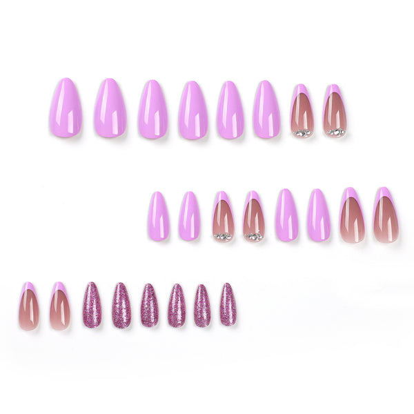 12 Sizes-24 Pcs Press On Nails JP2730