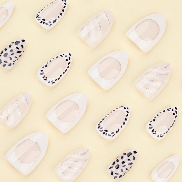 12 Sizes-24 Pcs Press On Nails JP4078