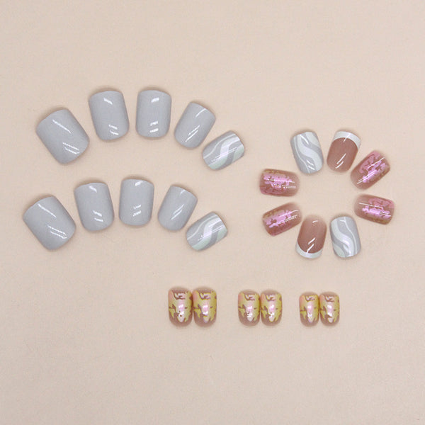 12 Sizes-24 Pcs Press On Nails W1206