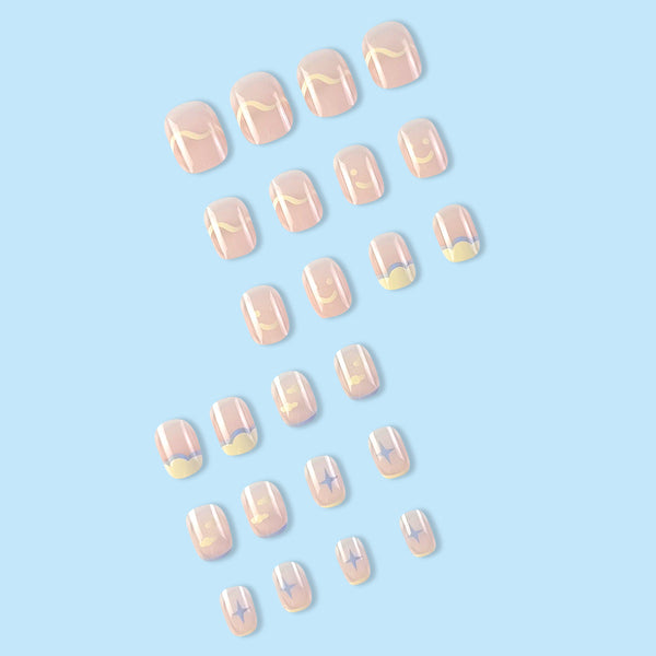 12 Sizes-24 PcsPress On Nails DY775