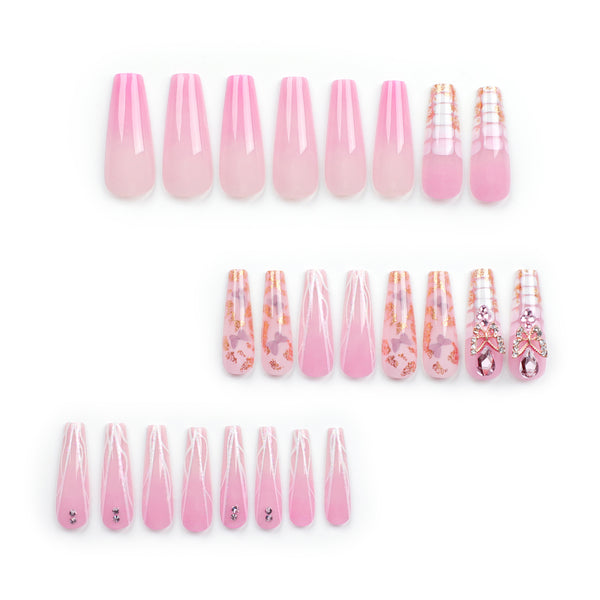 12 Sizes-24 Pcs Press On Nails JP2818